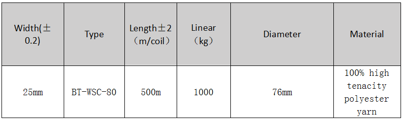 Polyester Woven Strap-Specification